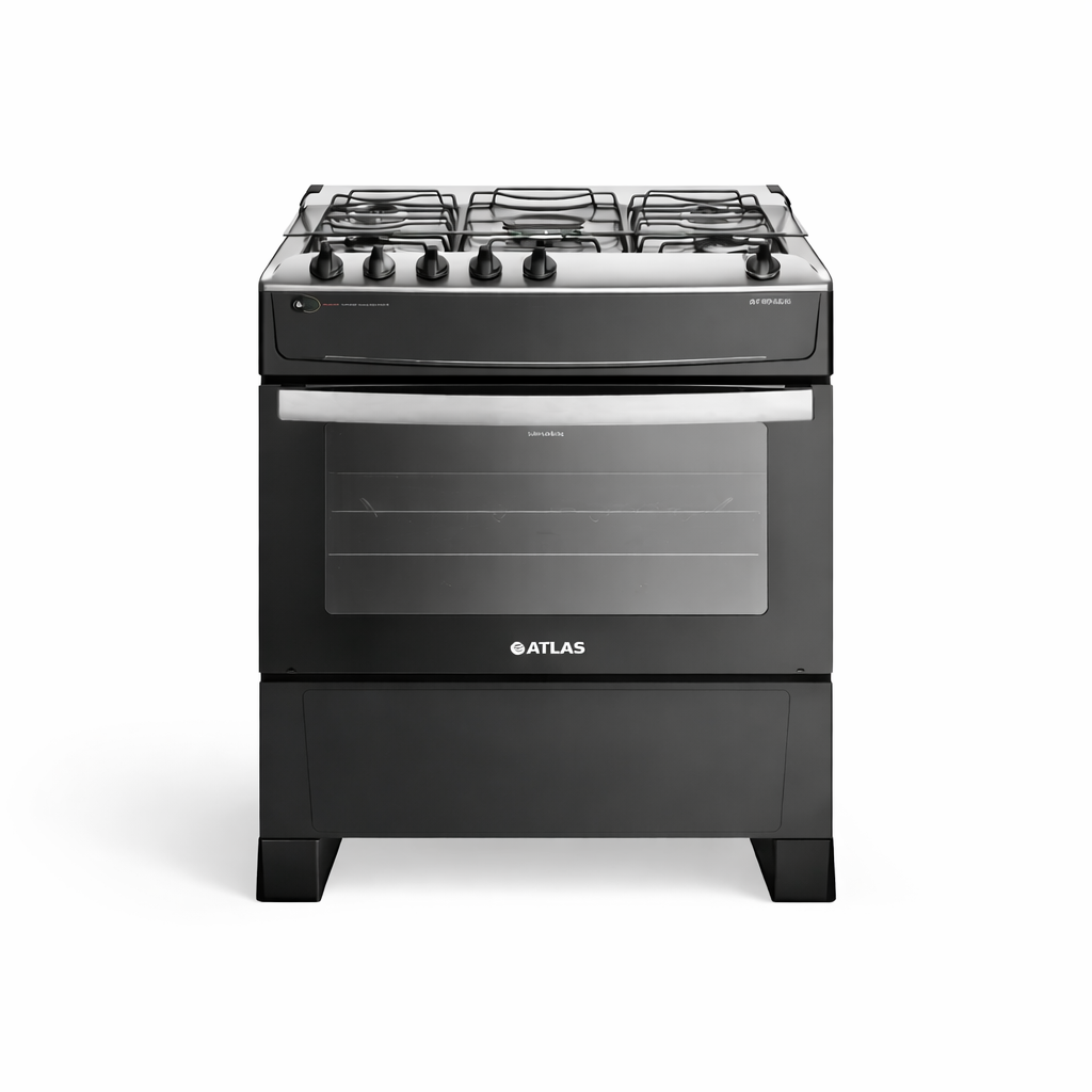 Fogão Atlas Atenas 5 bocas: o que muda no uso real da cozinha Fogão Atlas Atenas 5 bocas com mesa inox